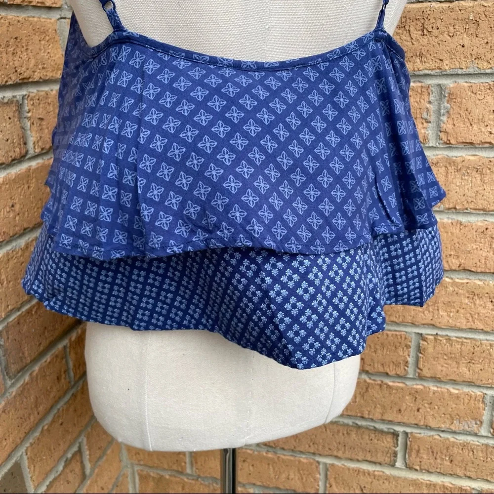 JUST JEANS Crop Layered Singlet Purple Size 12 Casual Beach Summer Party - Picture 6 of 7